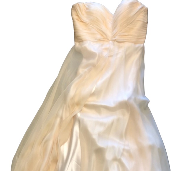 NWT Beautiful Strapless Lace Up Back A-Line Evening Gown by Coya Collection SzXL - Picture 2 of 9